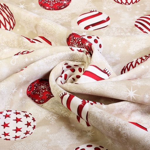 Weihnachtskugeln Ottoman-Stoff