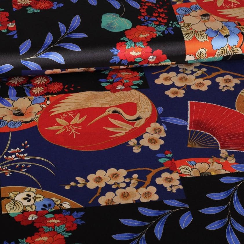 Satinstoff multicolor Japan