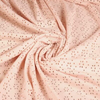 Jersey broderie stoff altrosa
