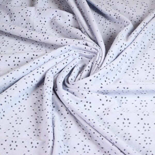 Jersey Broderie Stoff lavendel