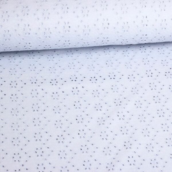 Jersey Broderie Stoff lavendel