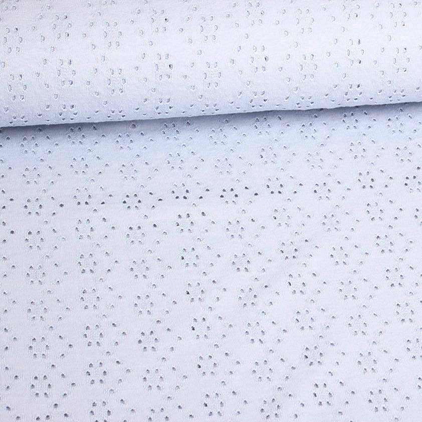 Jersey Broderie Stoff lavendel