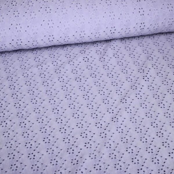 Jersey Broderie Stoff lila