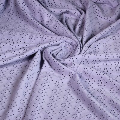 Jersey Broderie Stoff lila