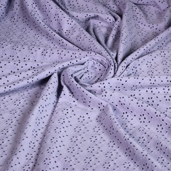 Jersey Broderie Stoff lila
