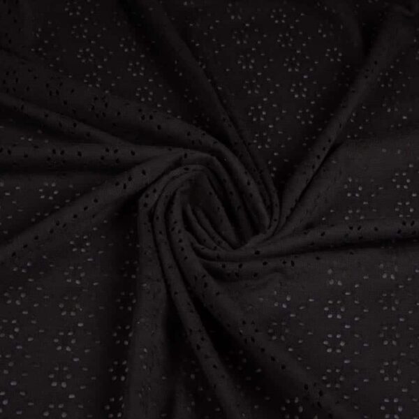 Jersey Broderie-Stoff schwarz