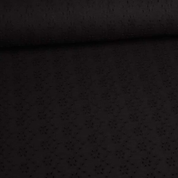 Jersey Broderie-Stoff schwarz