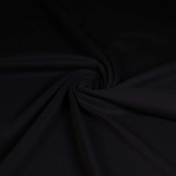 Rib-Jersey Baumwolle schwarz