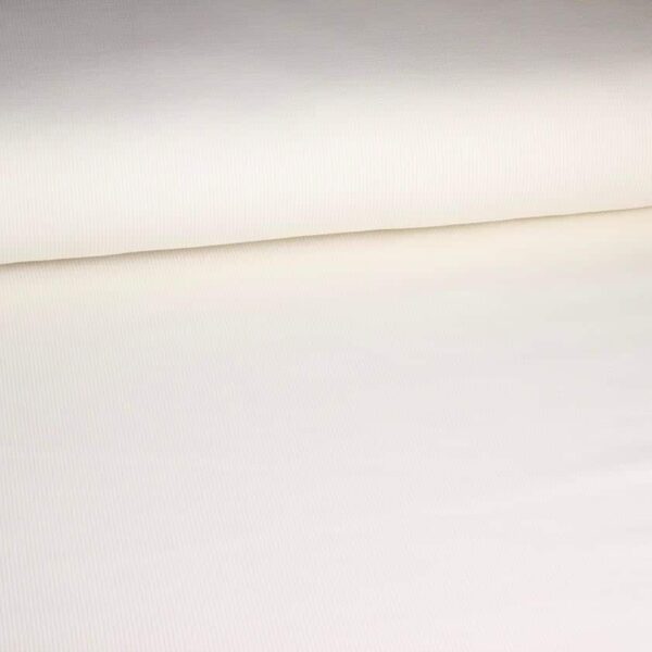 Rib-Jersey Baumwolle off white