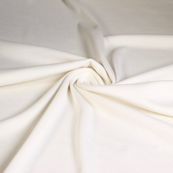 Rib-Jersey Baumwolle off white