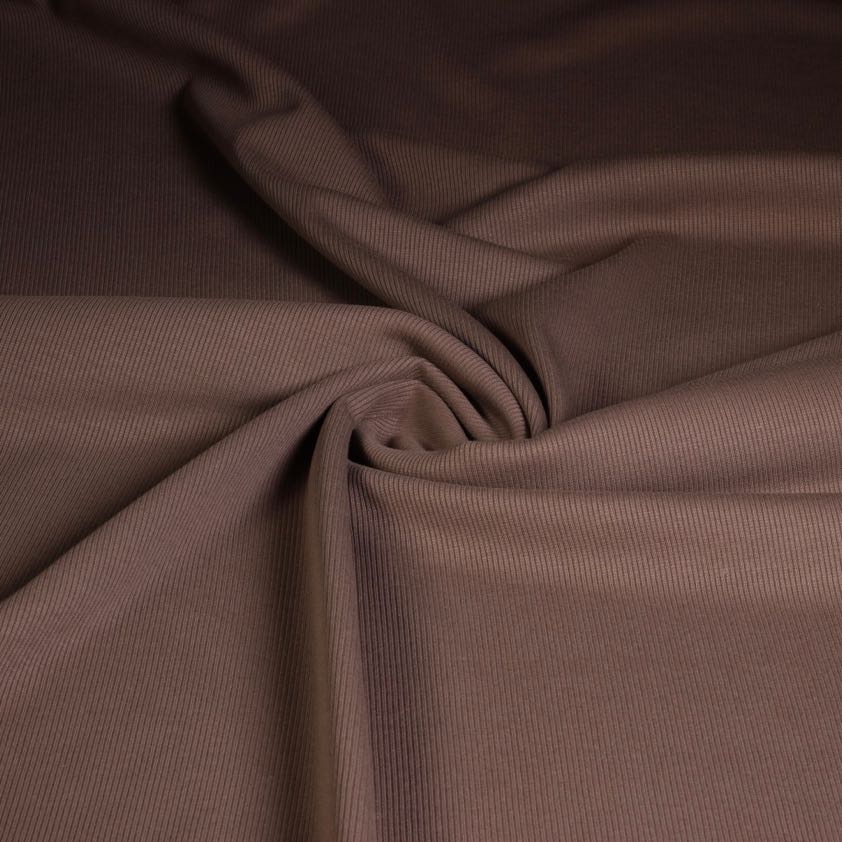 Rib Jersey Baumwolle taupe