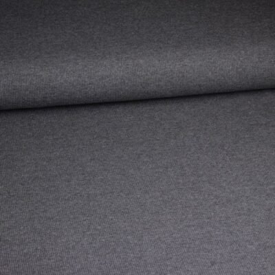 Rib Jersey Baumwolle grau melange