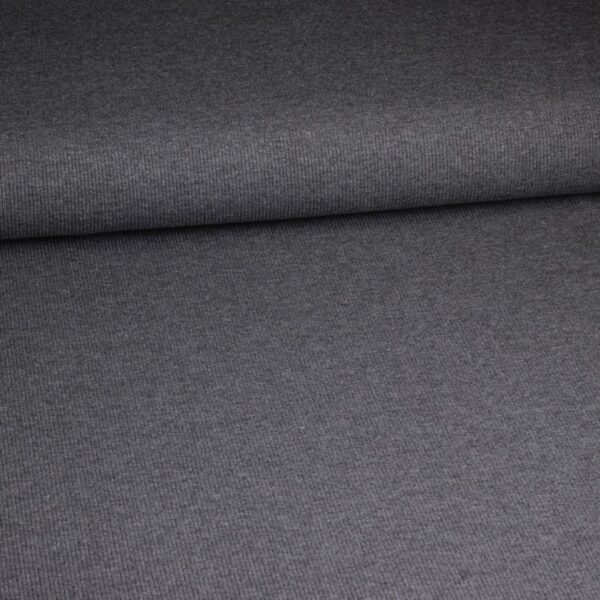 Rib Jersey Baumwolle grau melange