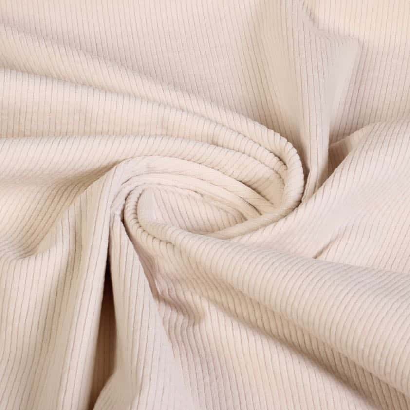 Corduroy-Stoff off white