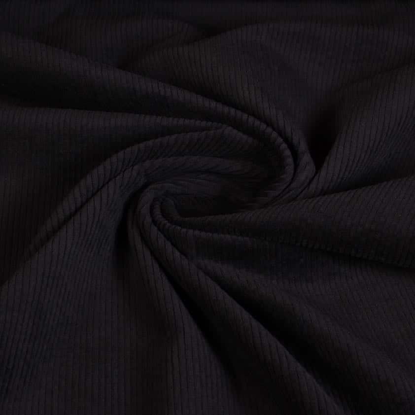 Corduroy-Stoff schwarz