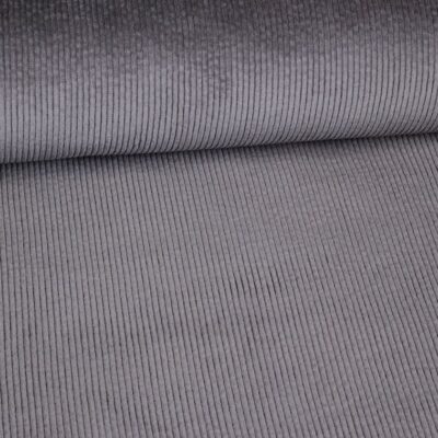 Corduroy-Stretch-Stoff grau