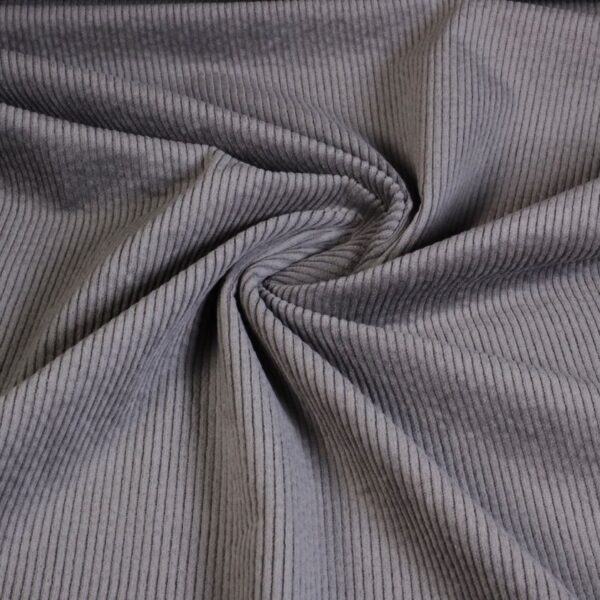 Corduroy-Stretch-Stoff grau