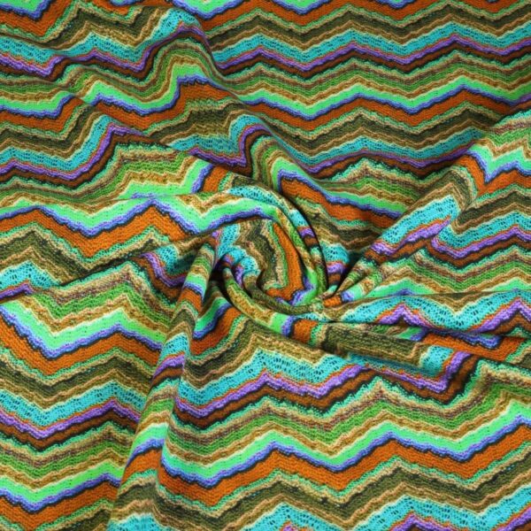 Jersey-Tricot-Stoff digitales Zickzack