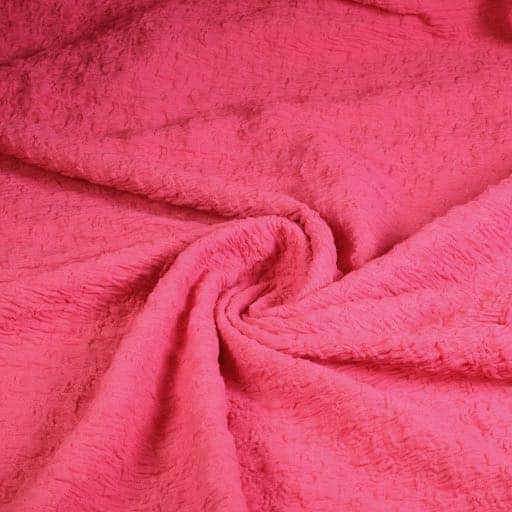 Tricot Broderie Stoff fuchsia
