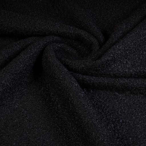 Bouclé-Stoff schwarz