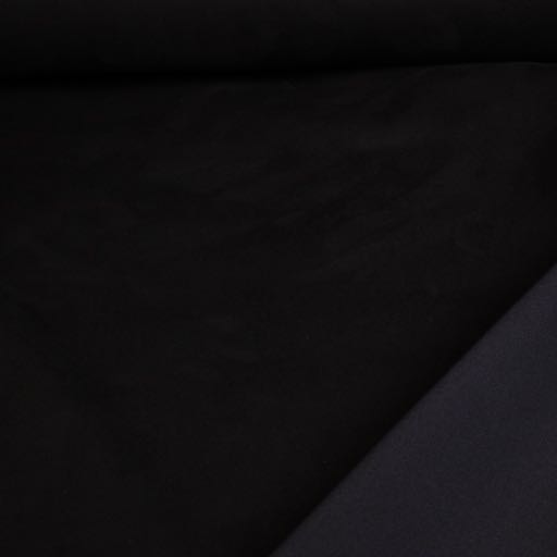 Scuba-Suede-Stoff schwarz