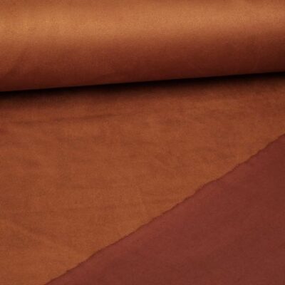 Scuba Suede Stoff cognac