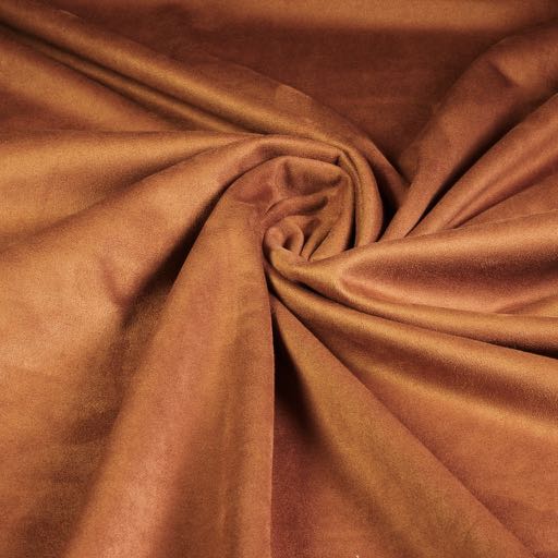 Scuba Suede Stoff cognac