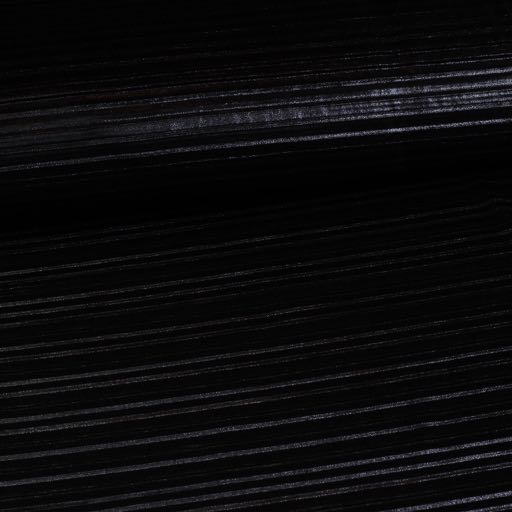 Plissé Jersey Stretch metallic schwarz