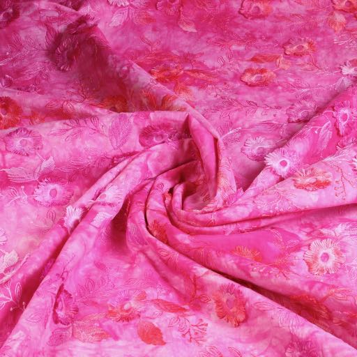 Poppy Broderie-Stoff fuchsia