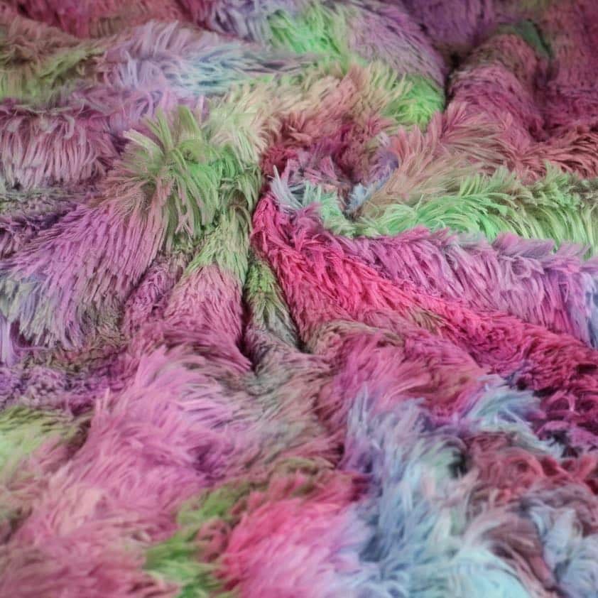 Imitatpelz Tie Dye Multicolor
