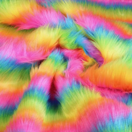 Imitationsfell regenbogen