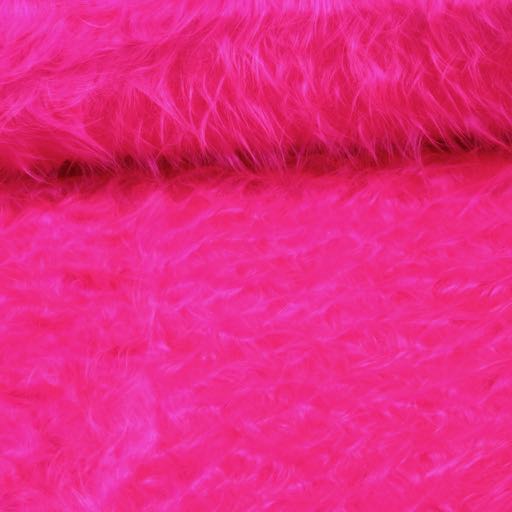Langflor-Kunstfell fuchsia