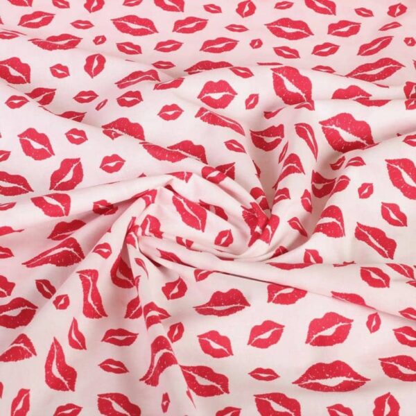 Baumwollstoff Lippen