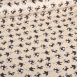 Poplin stof kraai beige