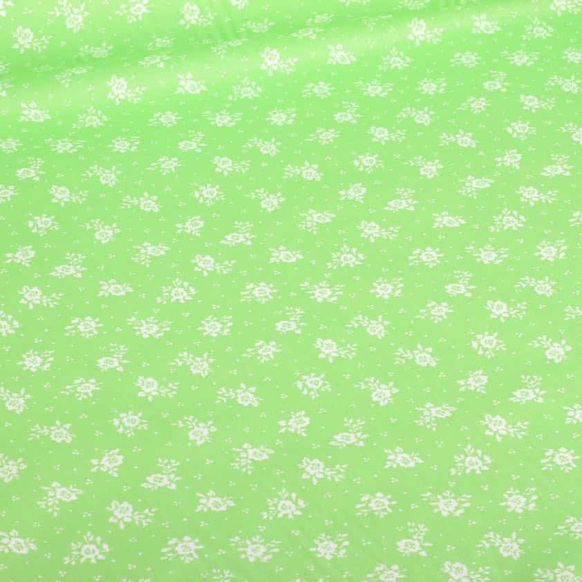 Poplin-Stoff mille fleur grün