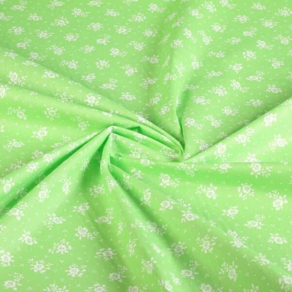 Poplin-Stoff mille fleur grün