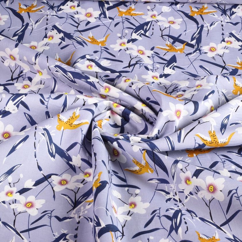 Poplin-Stoff Schwalbe hellblau