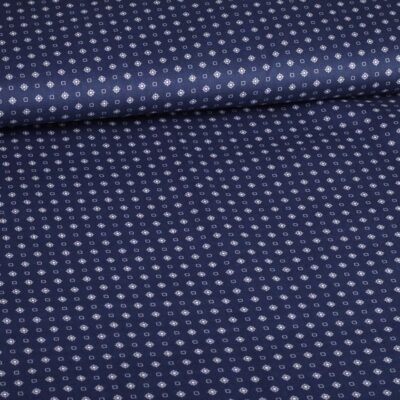 Poplin-Stoff Krawatte Navy