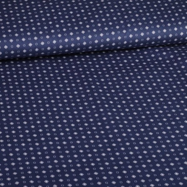 Poplin-Stoff Krawatte Navy