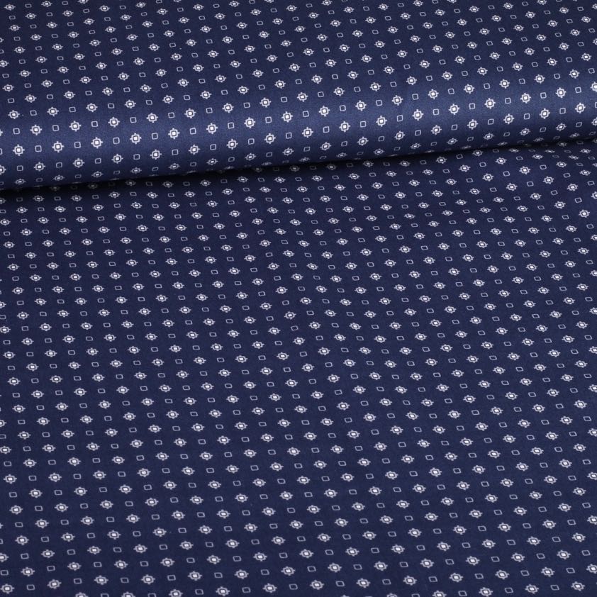 Poplin-Stoff Krawatte Navy
