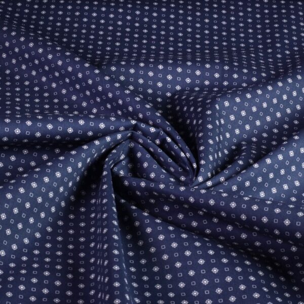 Poplin-Stoff Krawatte Navy