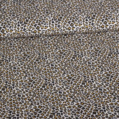 Baumwollstoff Leopard beige