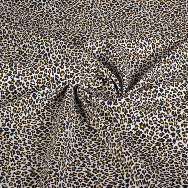 Baumwollstoff Leopard beige