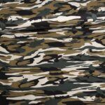 Katoen stof poplin camouflage groen
