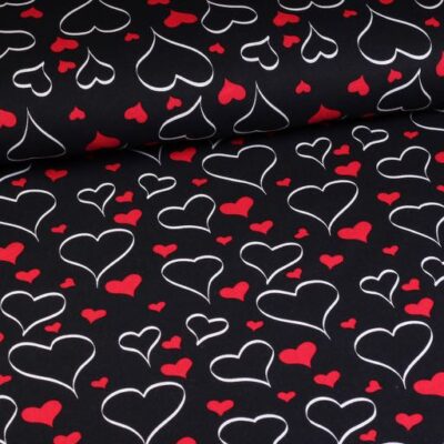 Poplin-Stoff Herzchen