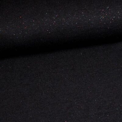 Jersey stretch schwarz glitter multicolor
