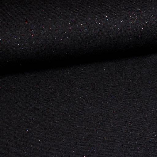Jersey stretch schwarz glitter multicolor