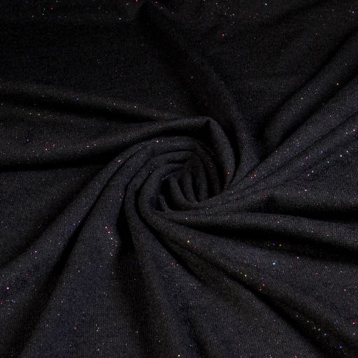 Jersey stretch schwarz glitter multicolor