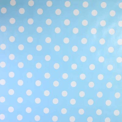Tafelzeil Deluxe Punkt 2 cm hellblau