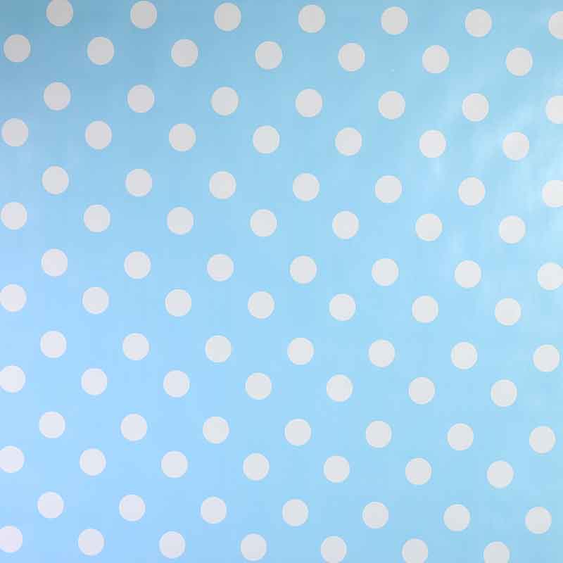 Tafelzeil Deluxe Punkt 2 cm hellblau
